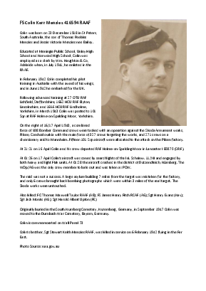 A preview of a PDF biography for Menzies, Colin Kerr